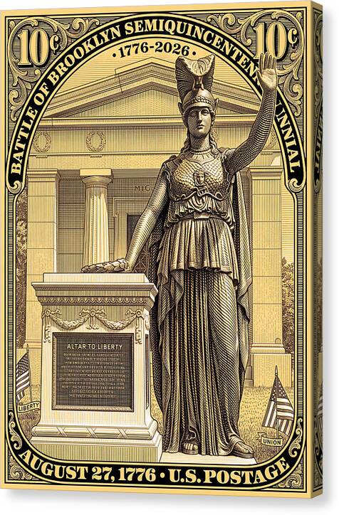 Battle of Brooklyn 10c - Canvas Print