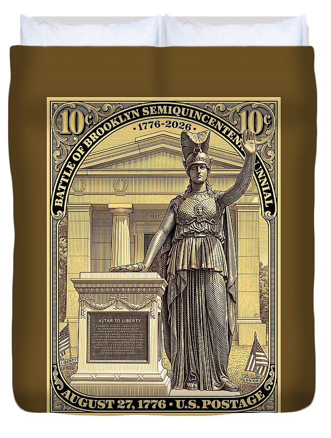 Battle of Brooklyn 10c - Duvet Cover