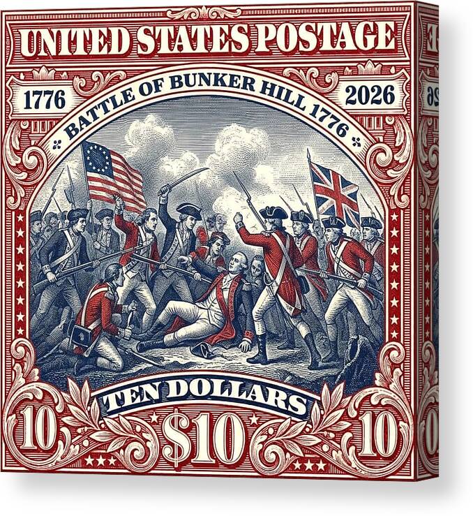 Battle of Bunker Hill $10 - Canvas Print