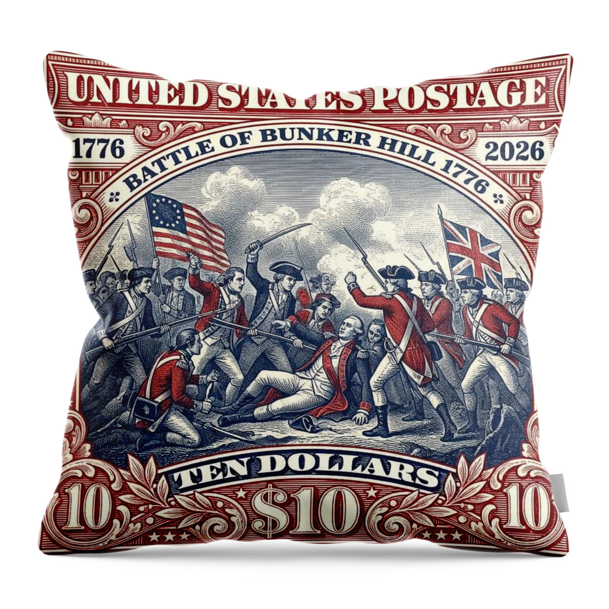 Battle of Bunker Hill $10 - Throw Pillow
