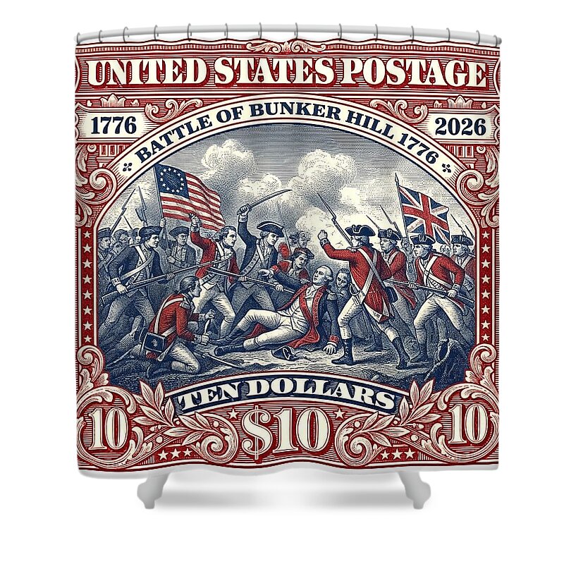 Battle of Bunker Hill $10 - Shower Curtain
