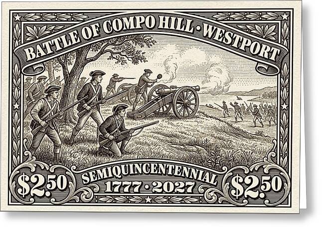 Battle of Compo Hill $2.50 - Greeting Card