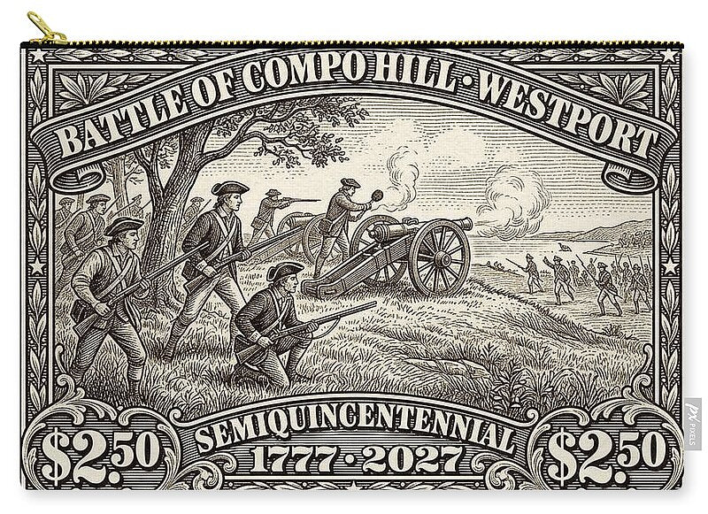 Battle of Compo Hill $2.50 - Zip Pouch