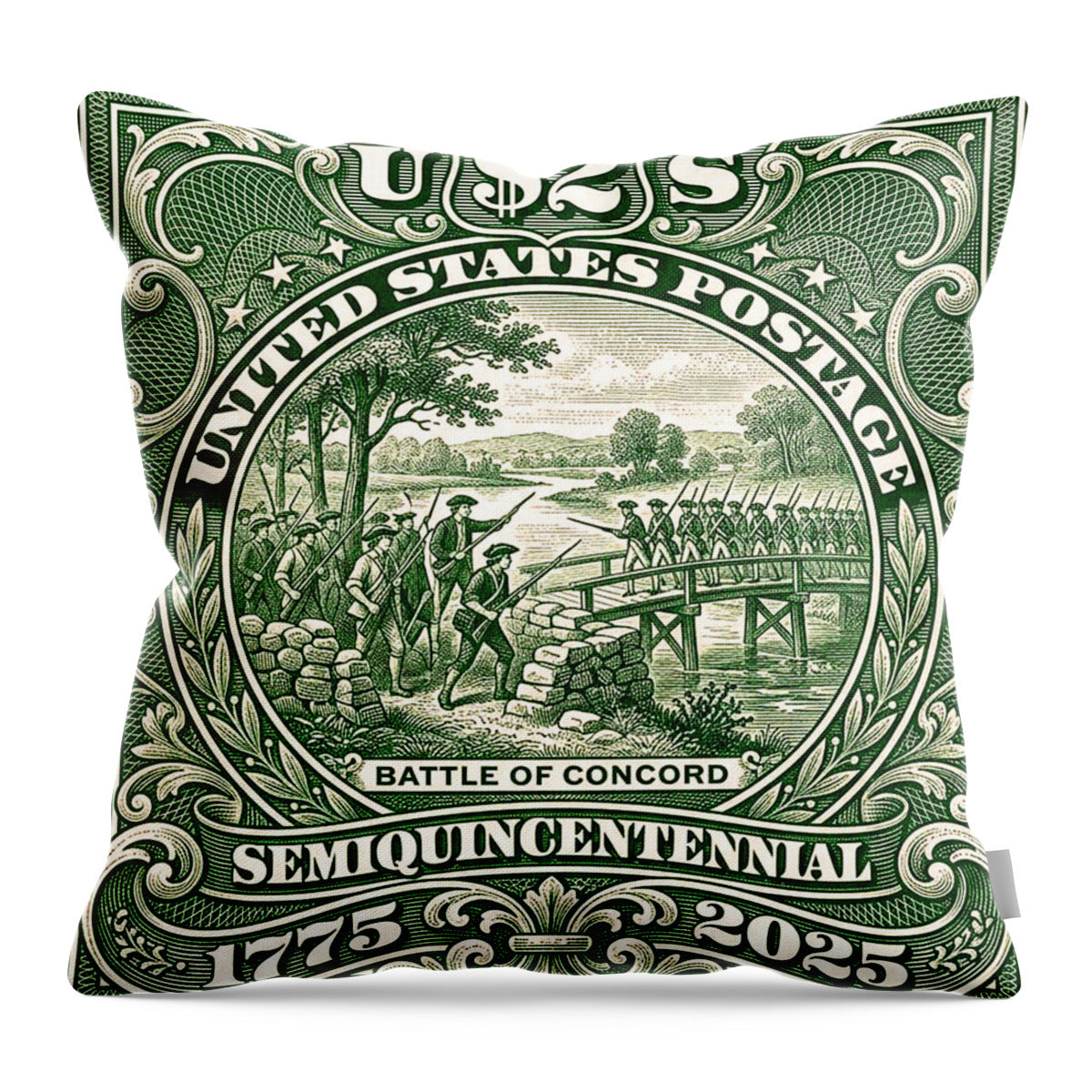 Battle of Concord $2 - Throw Pillow