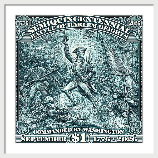 Battle of Harlem Heights $1 - Framed Print
