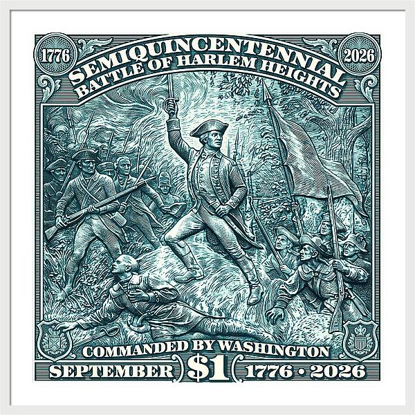 Battle of Harlem Heights $1 - Framed Print