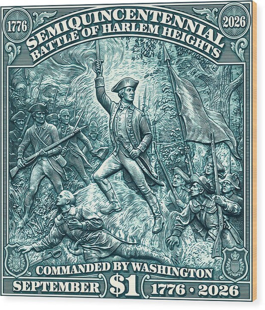 Battle of Harlem Heights $1 - Wood Print