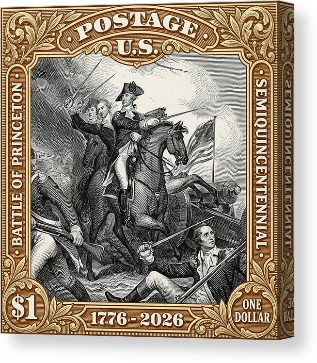 Battle of Princeton $1 - Canvas Print