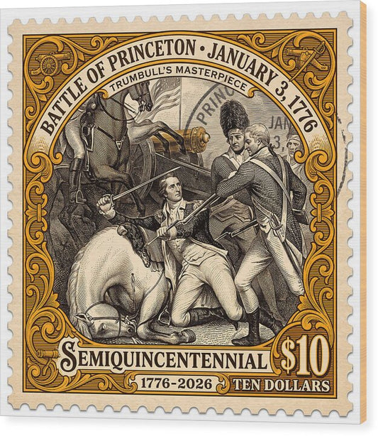 Battle of Princeton $10 - Wood Print