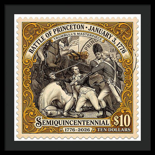 Battle of Princeton $10 - Framed Print