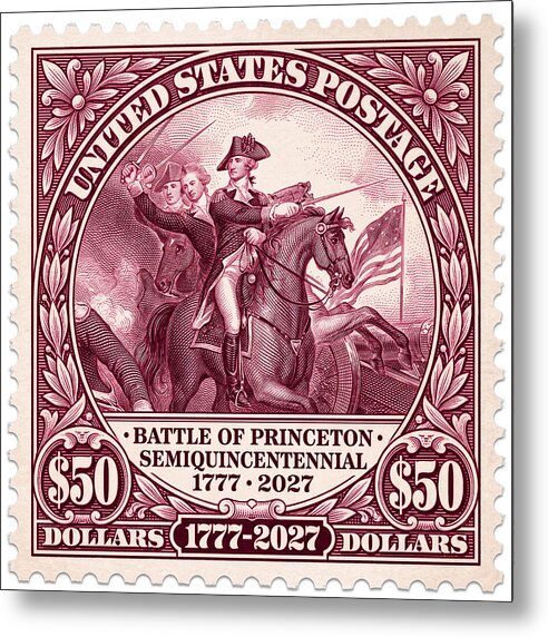 Battle of Princeton $50 - Metal Print