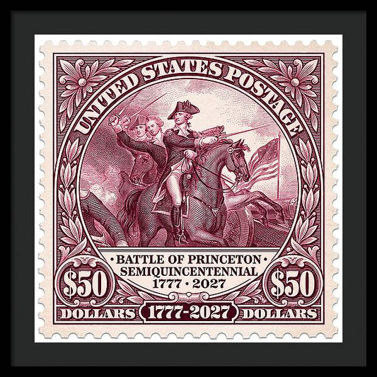 Battle of Princeton $50 - Framed Print