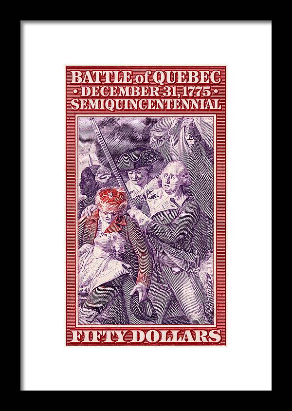 Battle of Quebec $50 - Framed Print