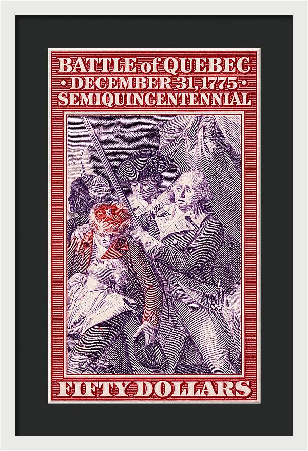 Battle of Quebec $50 - Framed Print