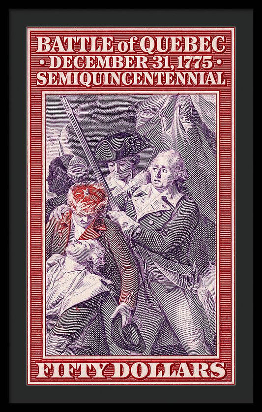 Battle of Quebec $50 - Framed Print