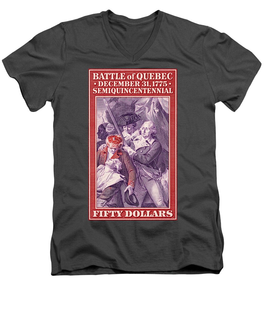 Battle of Quebec $50 - Men's V-Neck T-Shirt