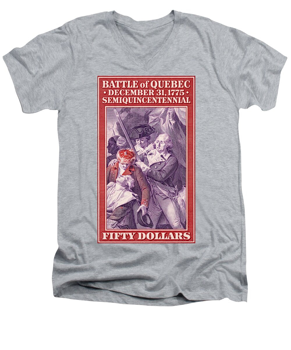 Battle of Quebec $50 - Men's V-Neck T-Shirt