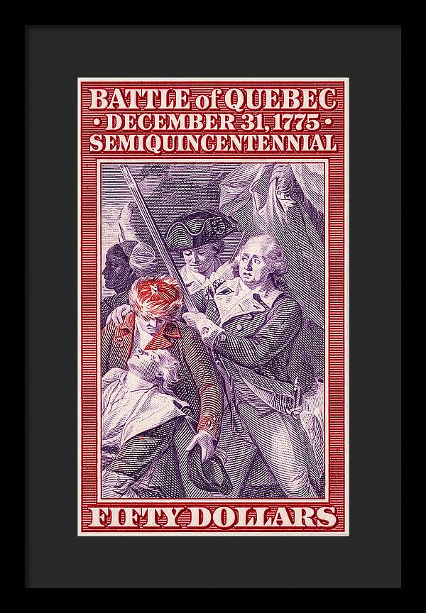 Battle of Quebec $50 - Framed Print