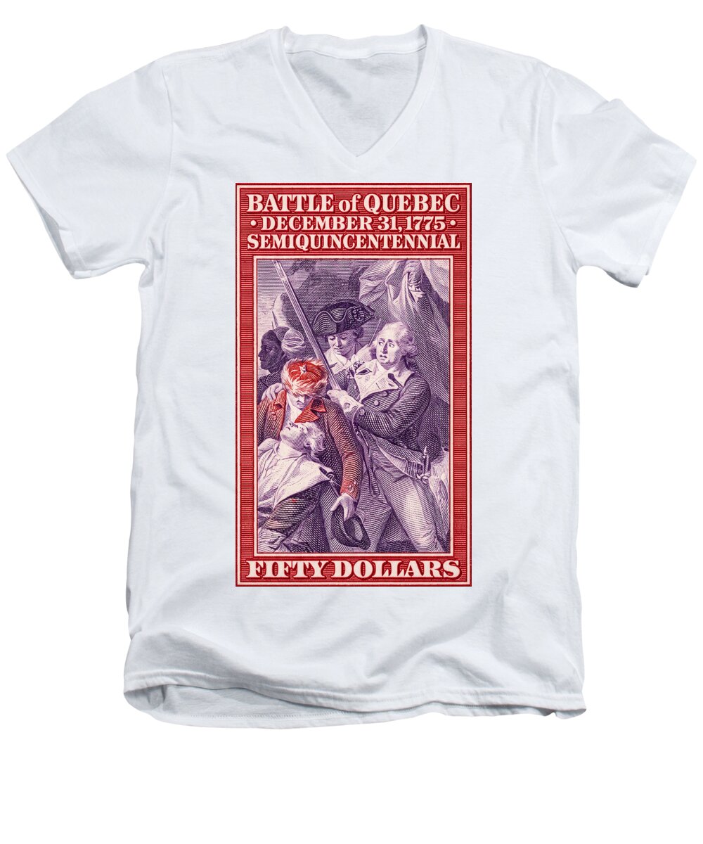 Battle of Quebec $50 - Men's V-Neck T-Shirt
