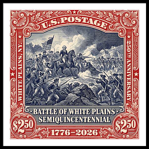 Battle of White Plains $2.50 - Framed Print