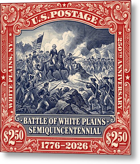 Battle of White Plains $2.50 - Metal Print