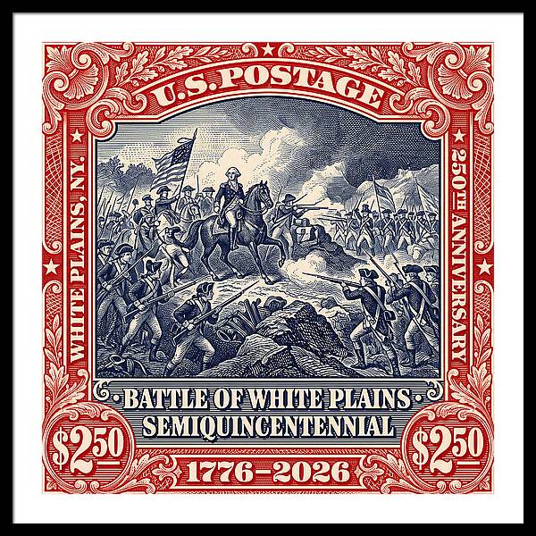 Battle of White Plains $2.50 - Framed Print