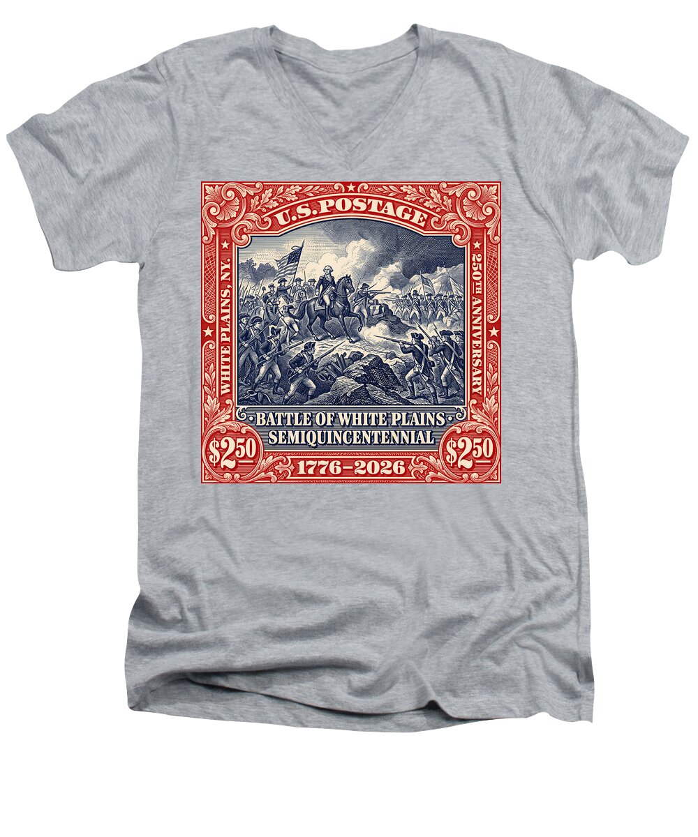 Battle of White Plains $2.50 - Men's V-Neck T-Shirt