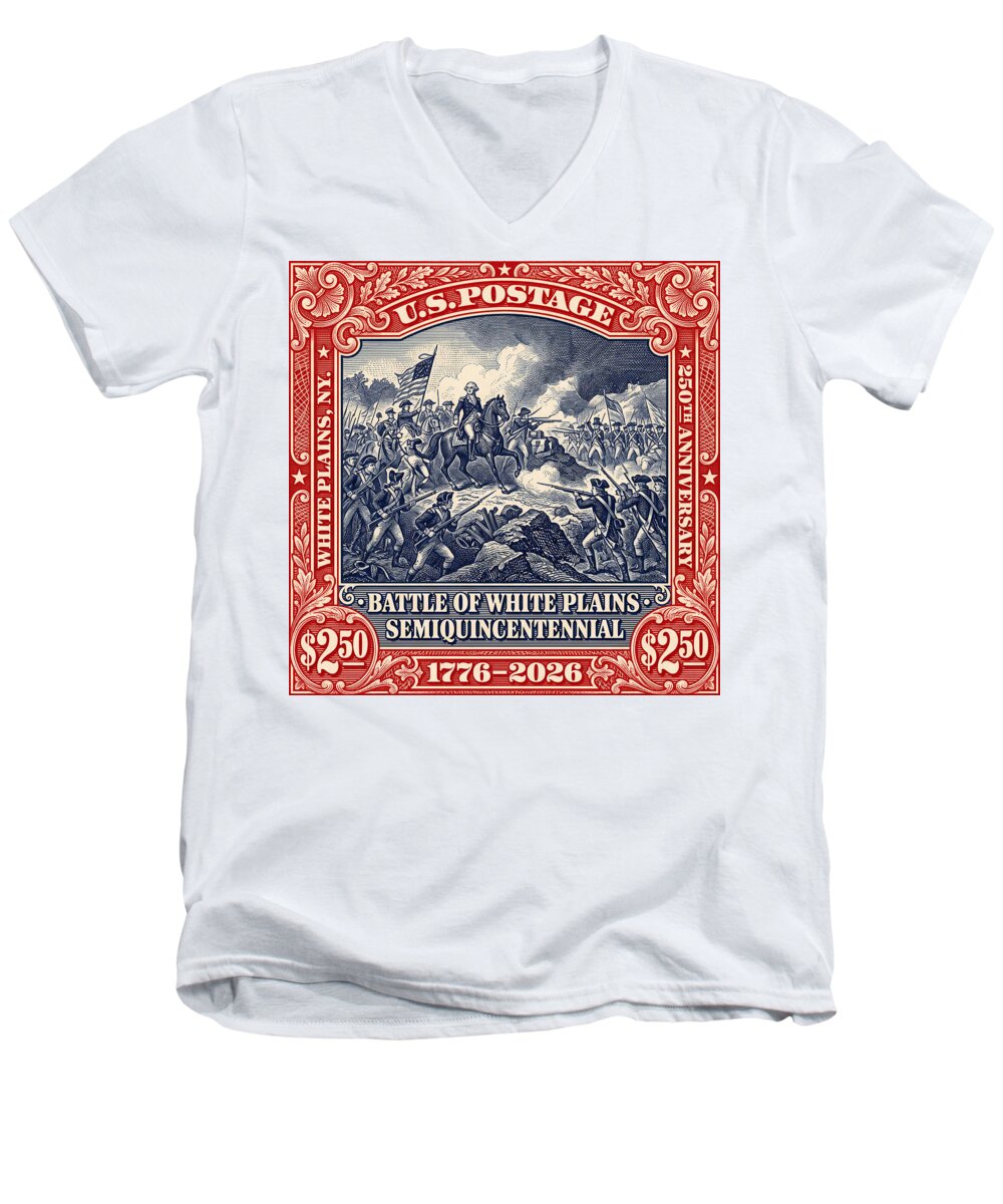 Battle of White Plains $2.50 - Men's V-Neck T-Shirt