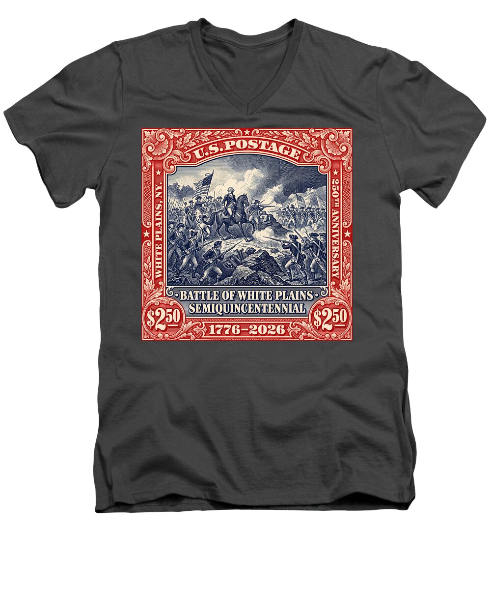 Battle of White Plains $2.50 - Men's V-Neck T-Shirt