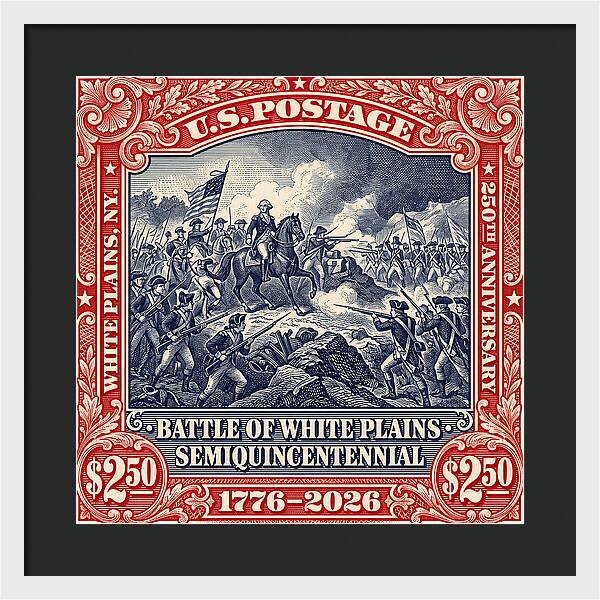 Battle of White Plains $2.50 - Framed Print