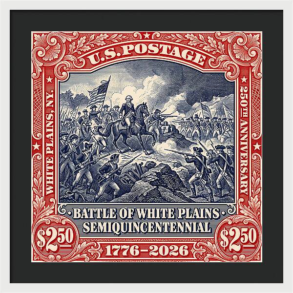 Battle of White Plains $2.50 - Framed Print