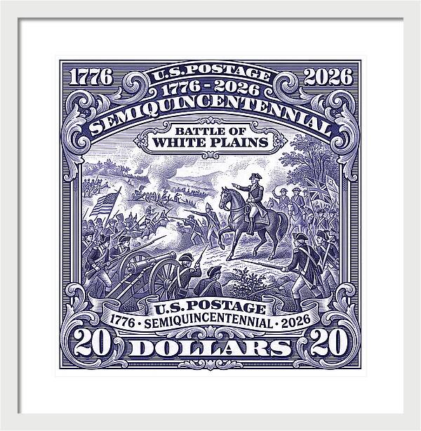 Battle of White Plains $20 - Framed Print