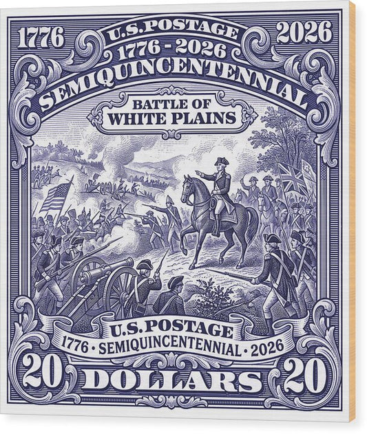 Battle of White Plains $20 - Wood Print