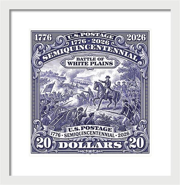 Battle of White Plains $20 - Framed Print