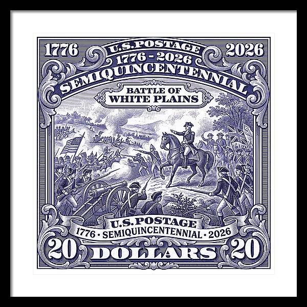 Battle of White Plains $20 - Framed Print