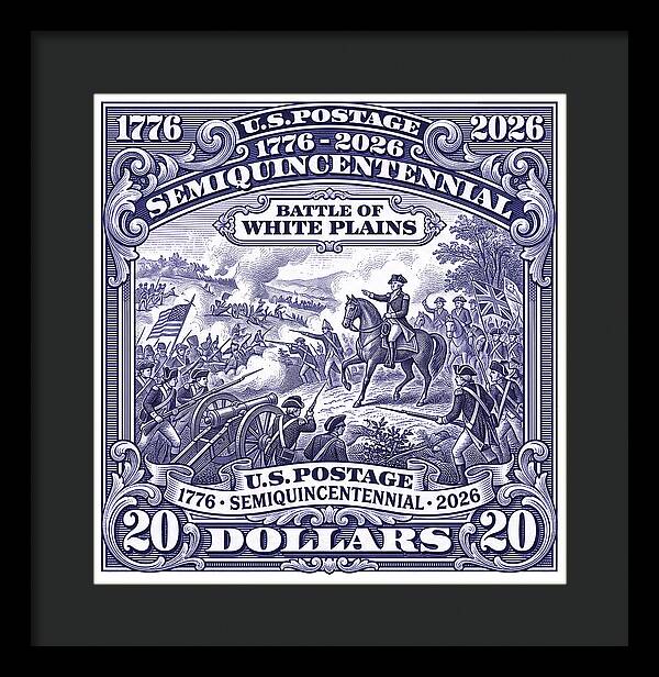 Battle of White Plains $20 - Framed Print