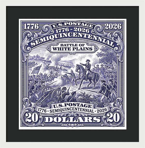 Battle of White Plains $20 - Framed Print