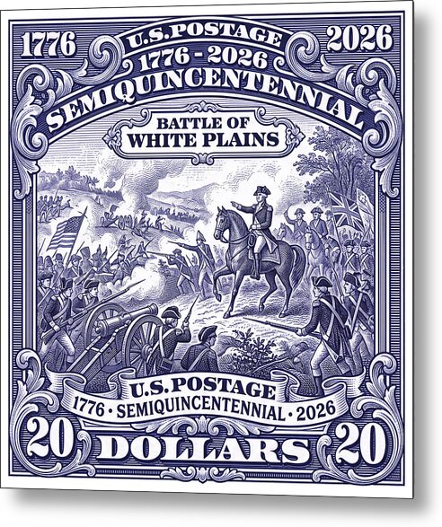 Battle of White Plains $20 - Metal Print