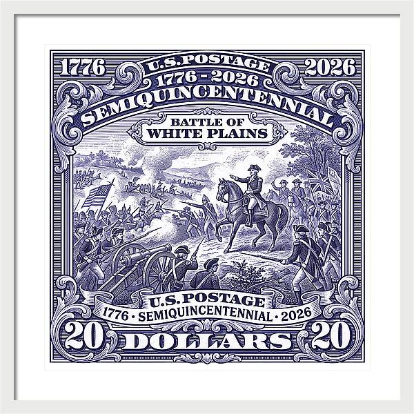 Battle of White Plains $20 - Framed Print