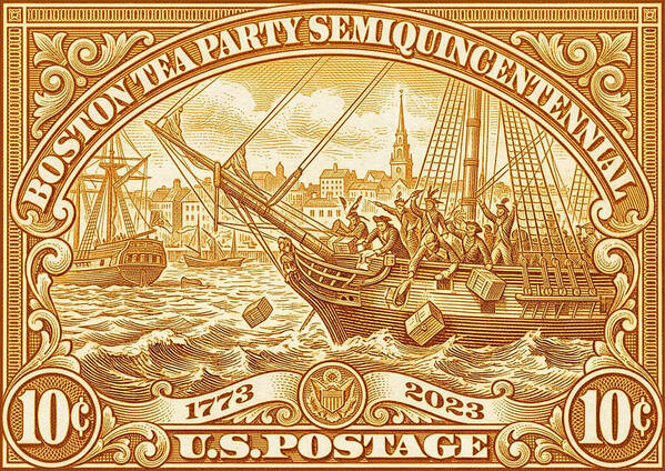 Boston Tea Party 10c - Art Print
