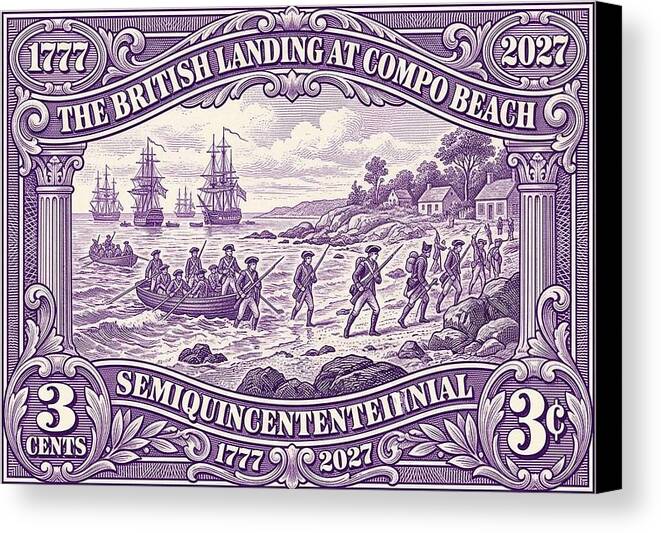 British Landing at Compo 3c I - Canvas Print