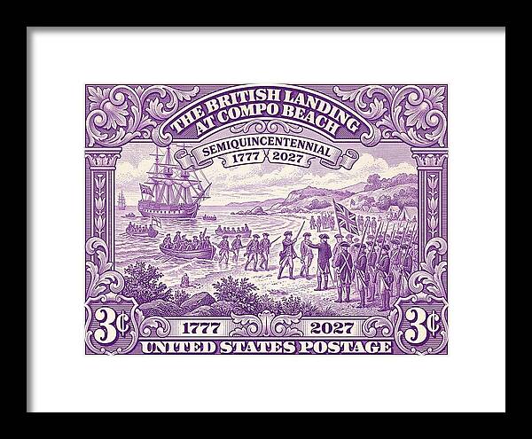 British Landing at Compo 3c II - Framed Print