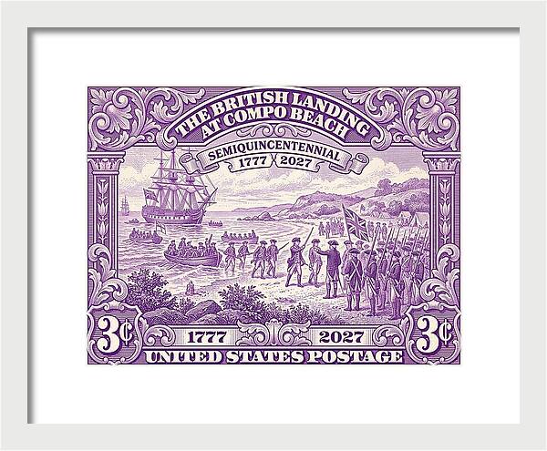 British Landing at Compo 3c II - Framed Print