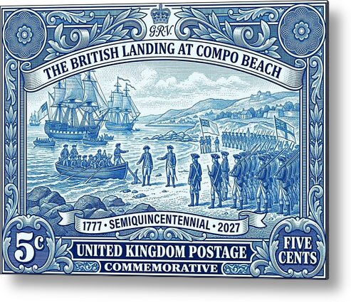 British Landing at Compo 5c - Metal Print
