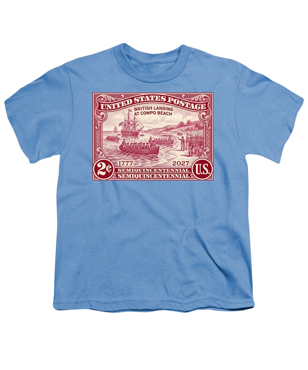 British Landing at Compo Beach 2c - Youth T-Shirt