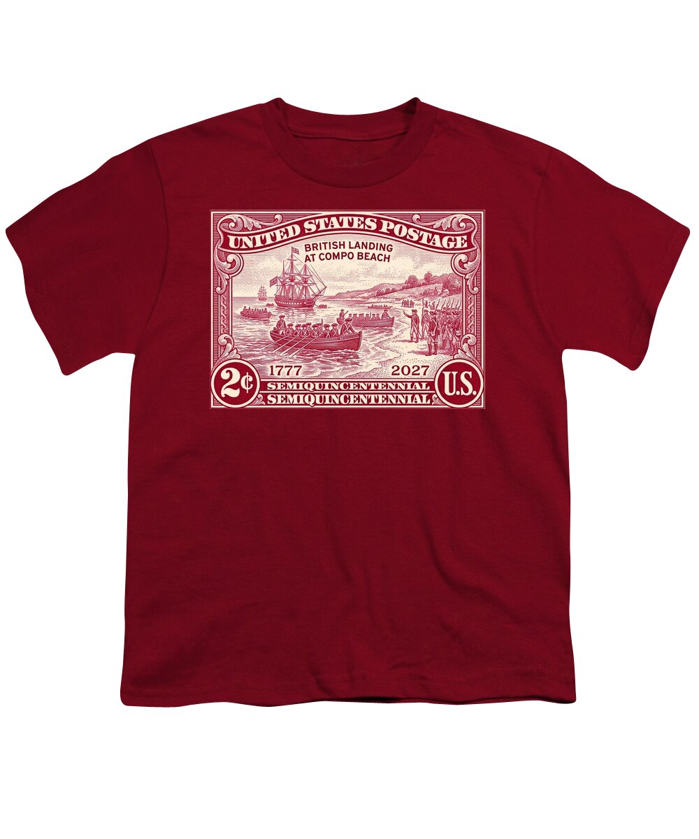 British Landing at Compo Beach 2c - Youth T-Shirt
