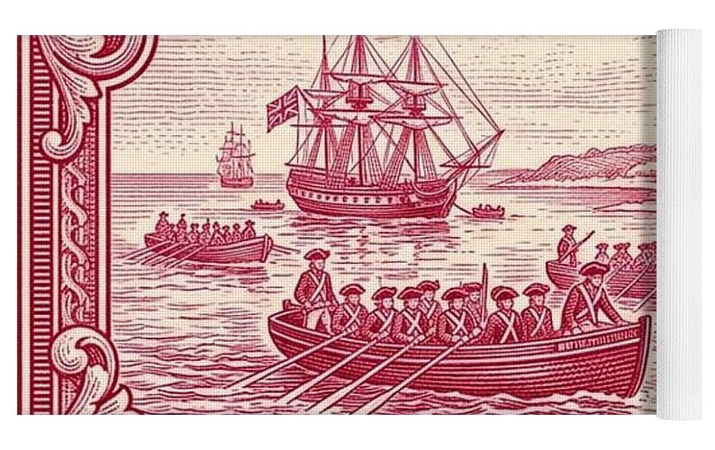 British Landing at Compo Beach 2c - Yoga Mat