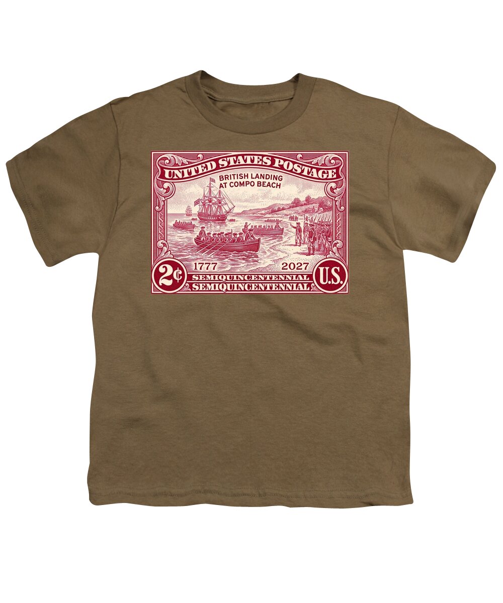 British Landing at Compo Beach 2c - Youth T-Shirt