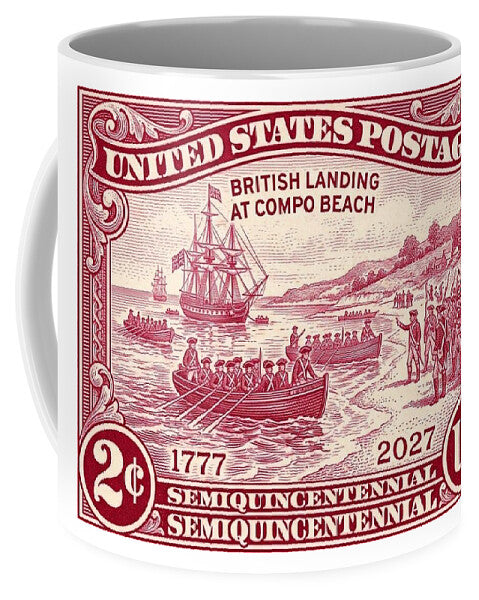 British Landing at Compo Beach 2c - Mug