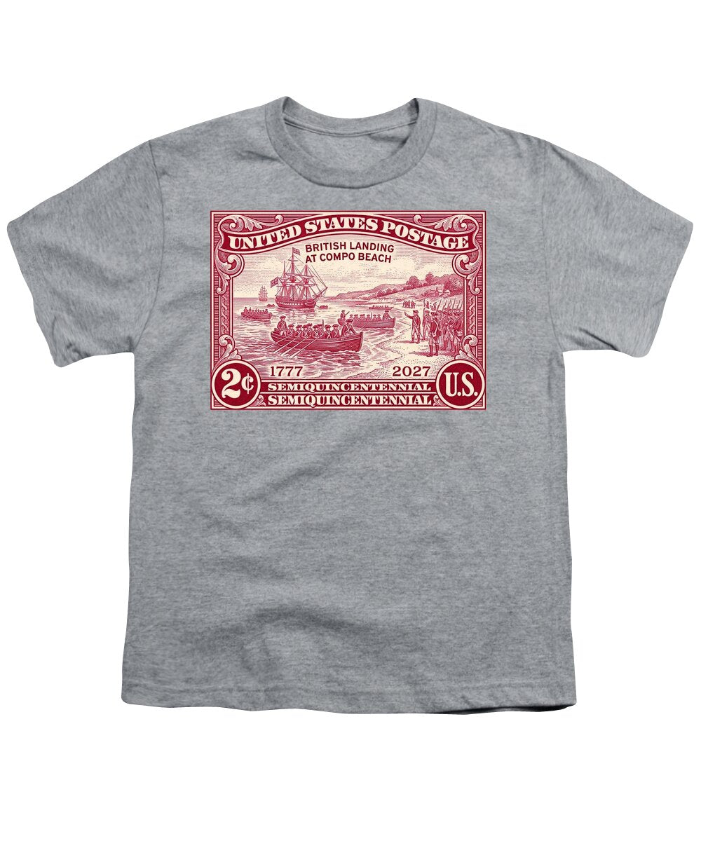 British Landing at Compo Beach 2c - Youth T-Shirt